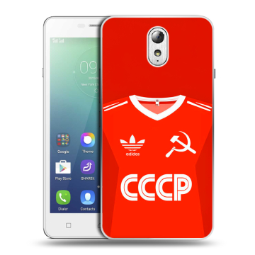 Силиконовый чехол на Lenovo Vibe P1m с принтом Флаг Герб СССР