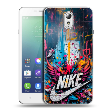 Силиконовый чехол на Lenovo Vibe P1m с принтом Nike Найк