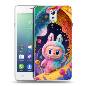 Силиконовый чехол на Lenovo Vibe P1m с принтом Labubu Лабубу