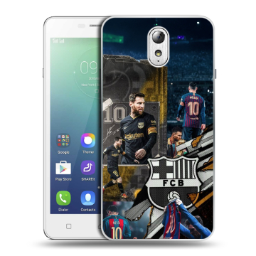 Силиконовый чехол на Lenovo Vibe P1m с принтом Messi Barcelona