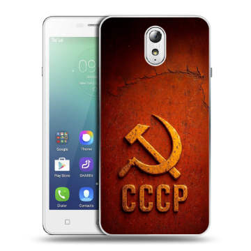 Силиконовый чехол на Lenovo Vibe P1m с принтом Флаг Герб СССР Силиконовый чехол на Lenovo Vibe P1m с принтом Флаг Герб СССР