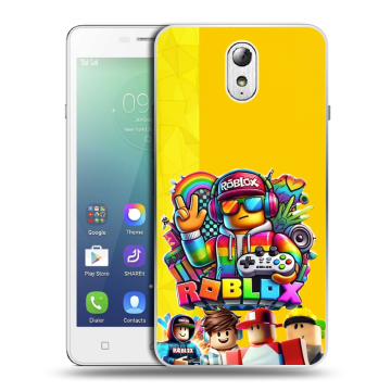 Силиконовый чехол на Lenovo Vibe P1m с принтом Roblox Роблокс