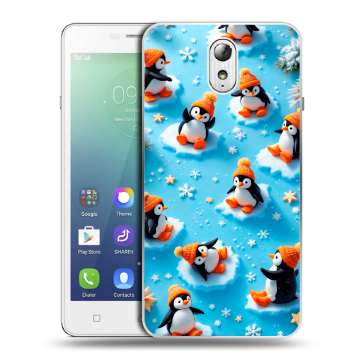 Силиконовый чехол на Lenovo Vibe P1m с принтом Новый год