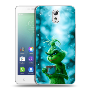 Силиконовый чехол на Lenovo Vibe P1m с принтом Новый год гринч