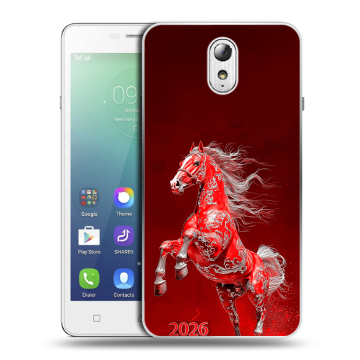 Силиконовый чехол на Lenovo Vibe P1m с принтом Новый год