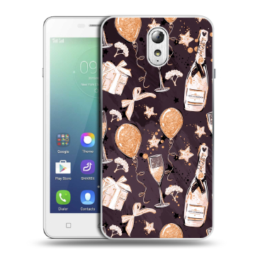 Силиконовый чехол на Lenovo Vibe P1m с принтом Новый год