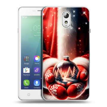 Силиконовый чехол на Lenovo Vibe P1m с принтом Новый год