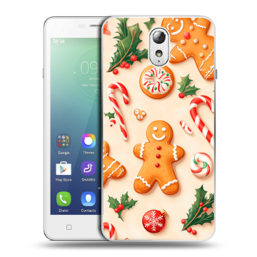 Силиконовый чехол на Lenovo Vibe P1m с принтом Новый год
