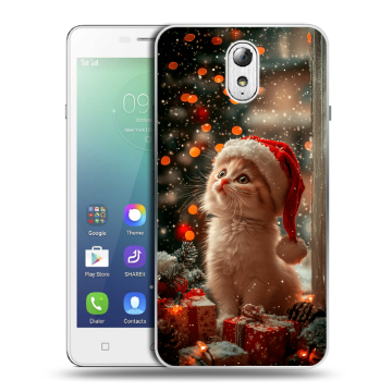 Силиконовый чехол на Lenovo Vibe P1m с принтом Новый год