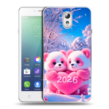 Силиконовый чехол на Lenovo Vibe P1m с принтом Новый год