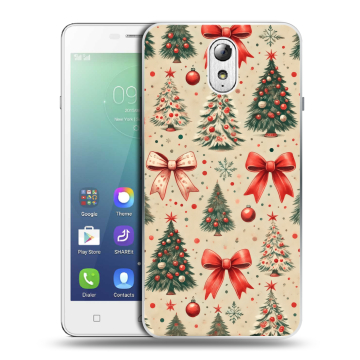 Силиконовый чехол на Lenovo Vibe P1m с принтом Новый год