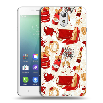 Силиконовый чехол на Lenovo Vibe P1m с принтом Новый год