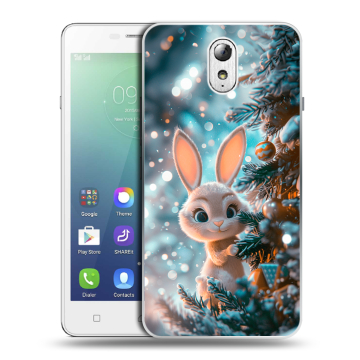 Силиконовый чехол на Lenovo Vibe P1m с принтом Новый год