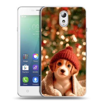 Силиконовый чехол на Lenovo Vibe P1m с принтом Новый год
