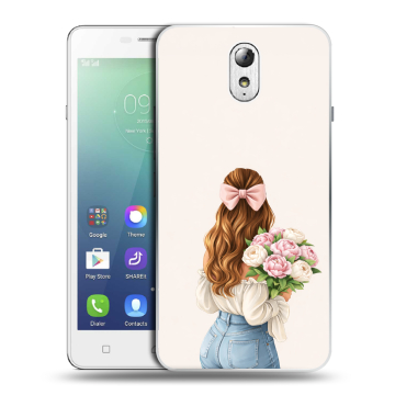 Силиконовый чехол на Lenovo Vibe P1m с принтом женский