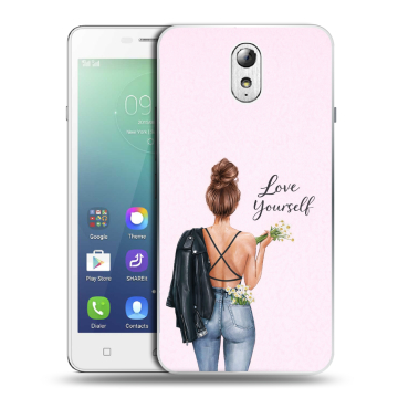 Силиконовый чехол на Lenovo Vibe P1m с принтом женский