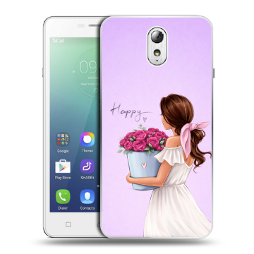 Силиконовый чехол на Lenovo Vibe P1m с принтом женский