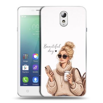 Силиконовый чехол на Lenovo Vibe P1m с принтом женский Силиконовый чехол на Lenovo Vibe P1m с принтом женский