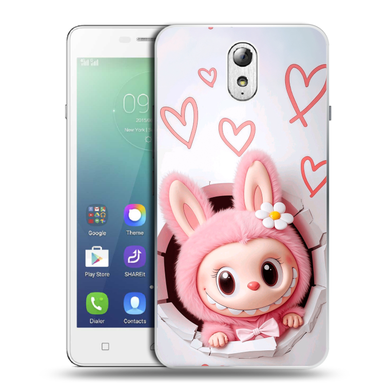 Силиконовый чехол на Lenovo Vibe P1m с принтом Labubu Лабубу Силиконовый чехол на Lenovo Vibe P1m с принтом Labubu Лабубу
