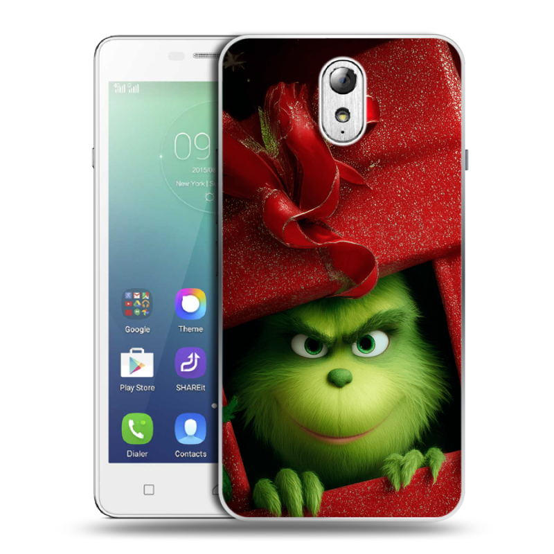 Силиконовый чехол на Lenovo Vibe P1m с принтом Новый год Силиконовый чехол на Lenovo Vibe P1m с принтом Новый год