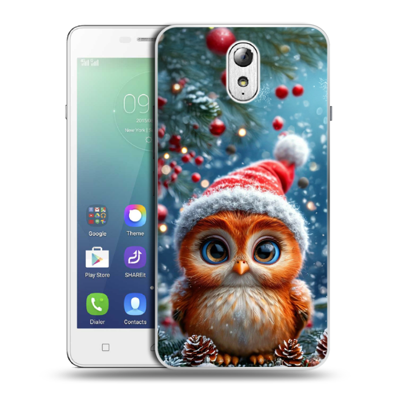 Силиконовый чехол на Lenovo Vibe P1m с принтом Новый год Силиконовый чехол на Lenovo Vibe P1m с принтом Новый год