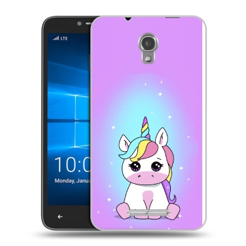Пластиковый чехол на Alcatel OneTouch Pixi First с принтом Единорог Пластиковый чехол на Alcatel OneTouch Pixi First с принтом Единорог