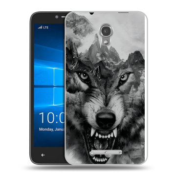 Пластиковый чехол на Alcatel OneTouch Pixi First с принтом Волк Пластиковый чехол на Alcatel OneTouch Pixi First с принтом Волк
