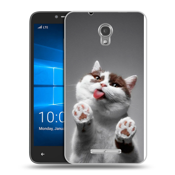 Пластиковый чехол на Alcatel OneTouch Pixi First с принтом Коты Пластиковый чехол на Alcatel OneTouch Pixi First с принтом Коты