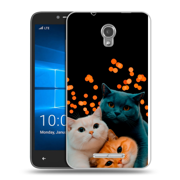 Пластиковый чехол на Alcatel OneTouch Pixi First с принтом Кошки Пластиковый чехол на Alcatel OneTouch Pixi First с принтом Кошки