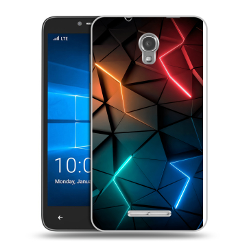 Пластиковый чехол на Alcatel OneTouch Pixi First с принтом Абстракция неон Пластиковый чехол на Alcatel OneTouch Pixi First с принтом Абстракция неон
