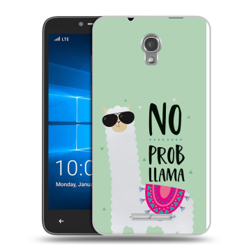 Пластиковый чехол на Alcatel OneTouch Pixi First с принтом Лама Пластиковый чехол на Alcatel OneTouch Pixi First с принтом Лама
