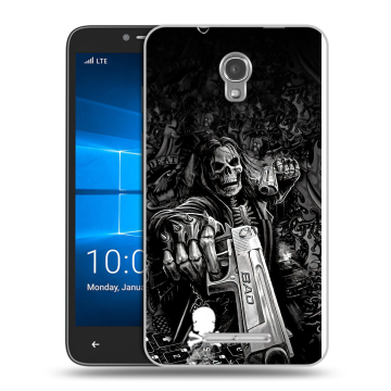 Пластиковый чехол на Alcatel OneTouch Pixi First с принтом Скелет Пластиковый чехол на Alcatel OneTouch Pixi First с принтом Скелет