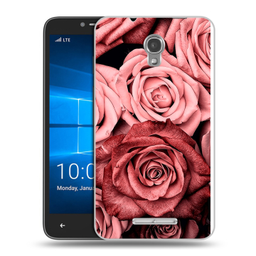 Пластиковый чехол на Alcatel OneTouch Pixi First с принтом Цветы розы Пластиковый чехол на Alcatel OneTouch Pixi First с принтом Цветы розы