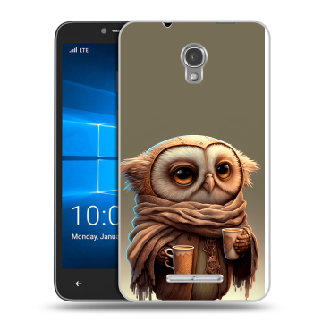 Пластиковый чехол на Alcatel OneTouch Pixi First с принтом Сова Пластиковый чехол на Alcatel OneTouch Pixi First с принтом Сова