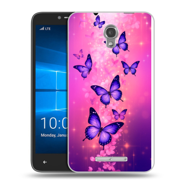 Пластиковый чехол на Alcatel OneTouch Pixi First с принтом Бабочки Пластиковый чехол на Alcatel OneTouch Pixi First с принтом Бабочки