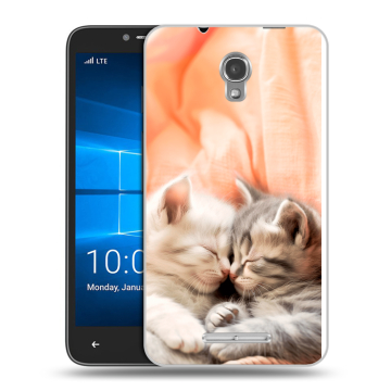 Пластиковый чехол на Alcatel OneTouch Pixi First с принтом Котята Пластиковый чехол на Alcatel OneTouch Pixi First с принтом Котята