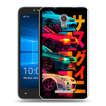 Пластиковый чехол на Alcatel OneTouch Pixi First с принтом Гоночные машины Пластиковый чехол на Alcatel OneTouch Pixi First с принтом Гоночные машины
