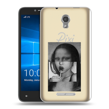 Пластиковый чехол на Alcatel OneTouch Pixi First с принтом Мона Лиза Пластиковый чехол на Alcatel OneTouch Pixi First с принтом Мона Лиза