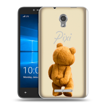 Пластиковый чехол на Alcatel OneTouch Pixi First с принтом Медведь Пластиковый чехол на Alcatel OneTouch Pixi First с принтом Медведь