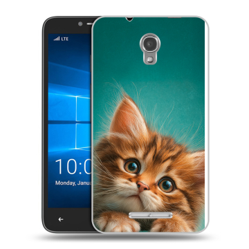 Пластиковый чехол на Alcatel OneTouch Pixi First с принтом котенок Пластиковый чехол на Alcatel OneTouch Pixi First с принтом котенок
