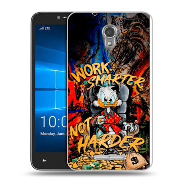 Пластиковый чехол на Alcatel OneTouch Pixi First с принтом Дональд Дак Деньги Пластиковый чехол на Alcatel OneTouch Pixi First с принтом Дональд Дак Деньги
