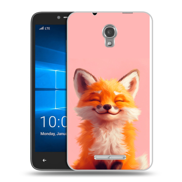 Пластиковый чехол на Alcatel OneTouch Pixi First с принтом милая лиса Пластиковый чехол на Alcatel OneTouch Pixi First с принтом милая лиса