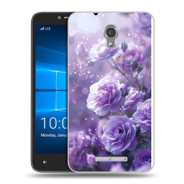 Пластиковый чехол на Alcatel OneTouch Pixi First с принтом Розы цветы