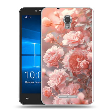 Пластиковый чехол на Alcatel OneTouch Pixi First с принтом Розовые розы Пластиковый чехол на Alcatel OneTouch Pixi First с принтом Розовые розы
