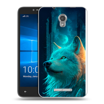 Пластиковый чехол на Alcatel OneTouch Pixi First с принтом бабочки саккура Пластиковый чехол на Alcatel OneTouch Pixi First с принтом бабочки саккура