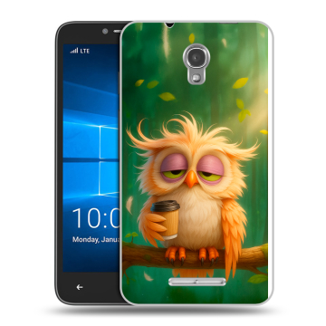 Пластиковый чехол на Alcatel OneTouch Pixi First с принтом сова Пластиковый чехол на Alcatel OneTouch Pixi First с принтом сова