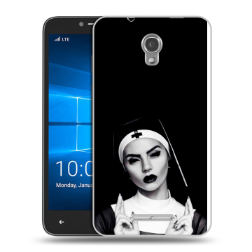 Пластиковый чехол на Alcatel OneTouch Pixi First с принтом монашка Пластиковый чехол на Alcatel OneTouch Pixi First с принтом монашка