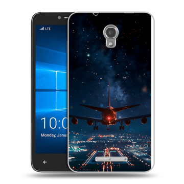 Пластиковый чехол на Alcatel OneTouch Pixi First с принтом самолет Пластиковый чехол на Alcatel OneTouch Pixi First с принтом самолет