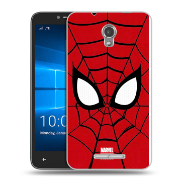 Пластиковый чехол на Alcatel OneTouch Pixi First с принтом человек паук spiderman