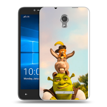 Пластиковый чехол на Alcatel OneTouch Pixi First с принтом Шрек Shrek
